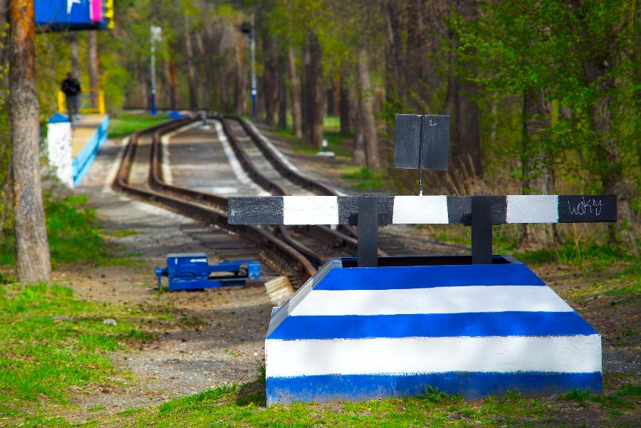 Детская железная дорога заработала в челябинском парке Гагарина*1