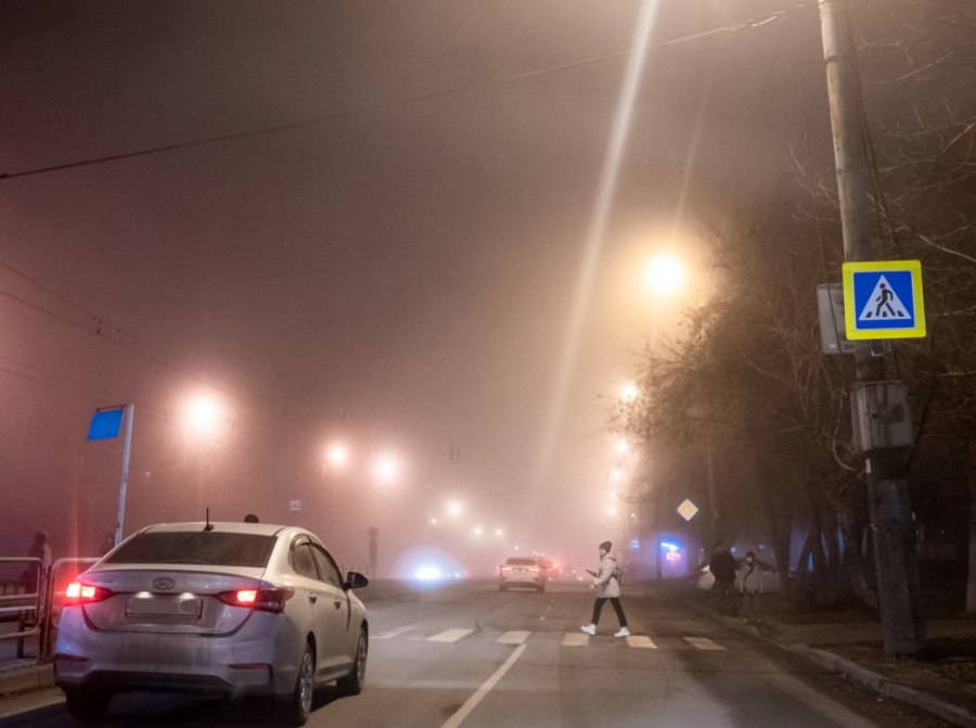 Густой туман опустился на трассу М5 в Челябинской области*1
