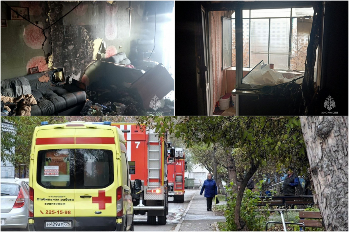 В Челябинске при пожаре в многоэтажке погиб мужчина*