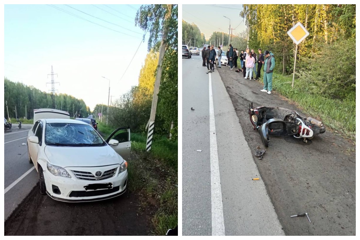 Подросток попал в реанимацию после ДТП с мопедом под Чебаркулем │ Челябинск  сегодня