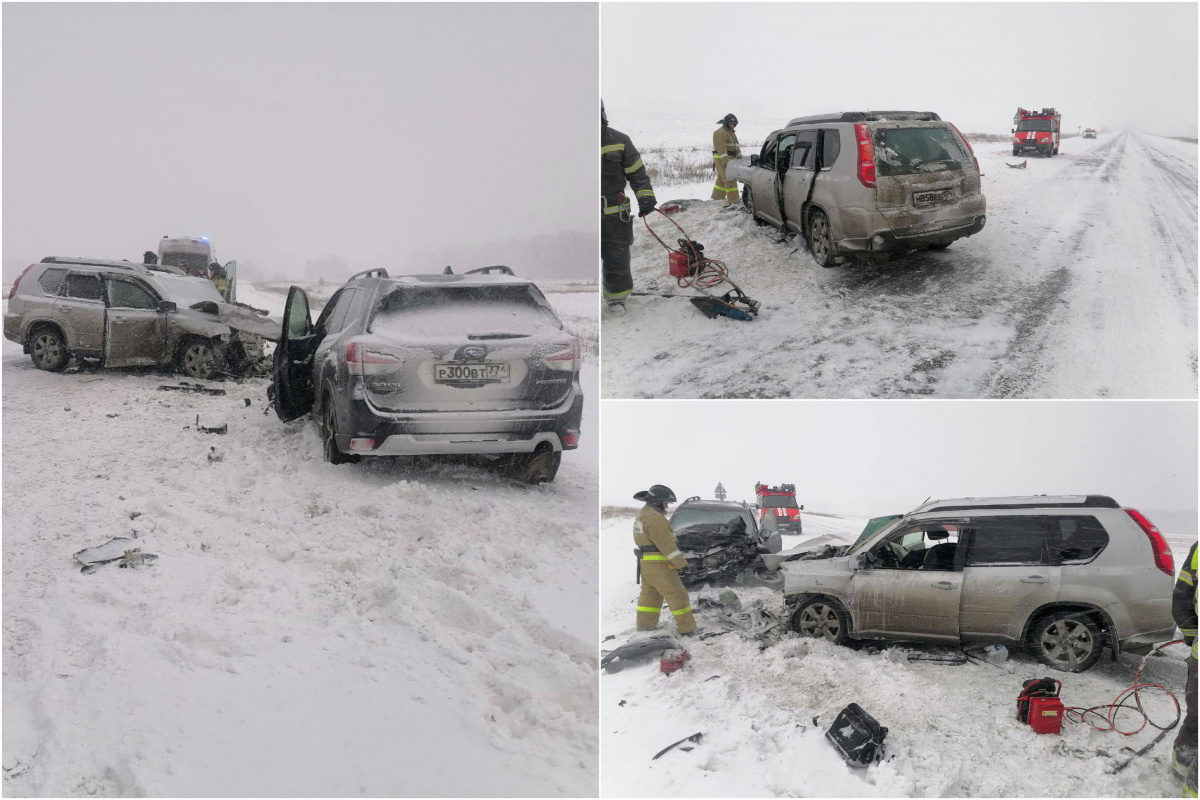 Водитель Nissan насмерть разбился на заснеженной трассе в Челябинской области*