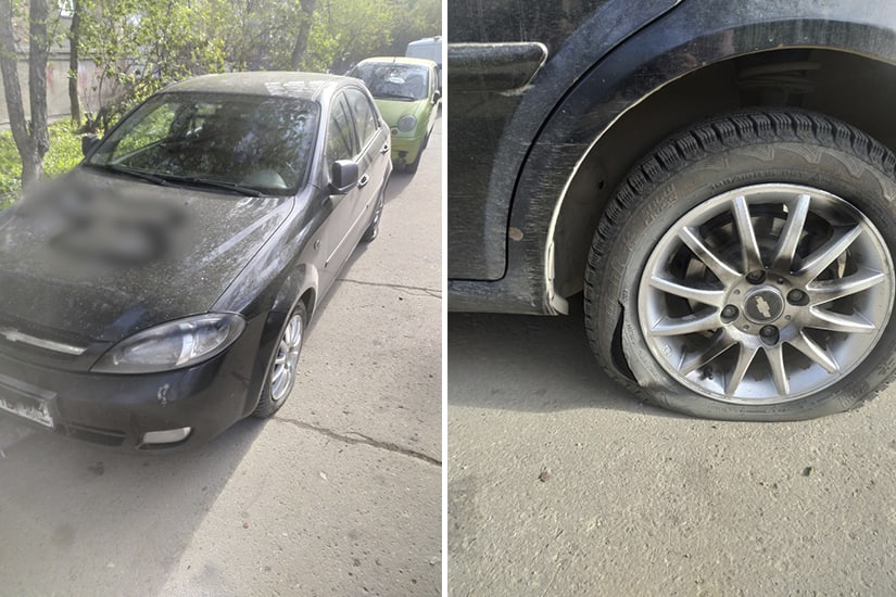 Неизвестные изуродовали автомобиль с символикой Z в Магнитогорске