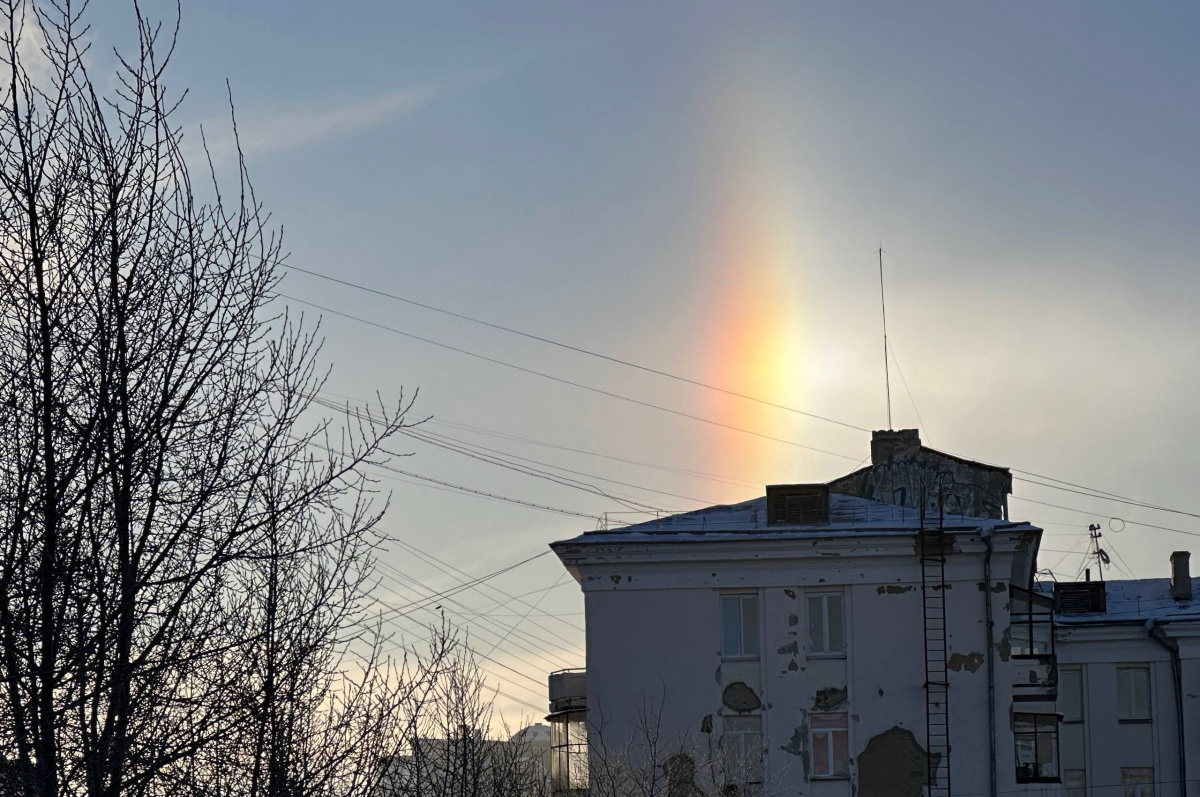 В небе над Челябинском сфотографировали зимнюю радугу*1