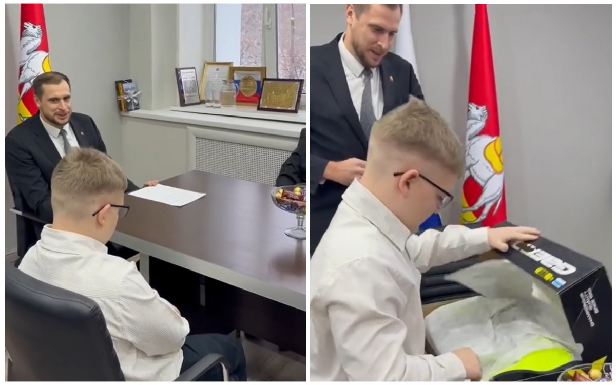 Глава Минспорта Дегтярёв исполнил мечту школьника из Челябинской области*