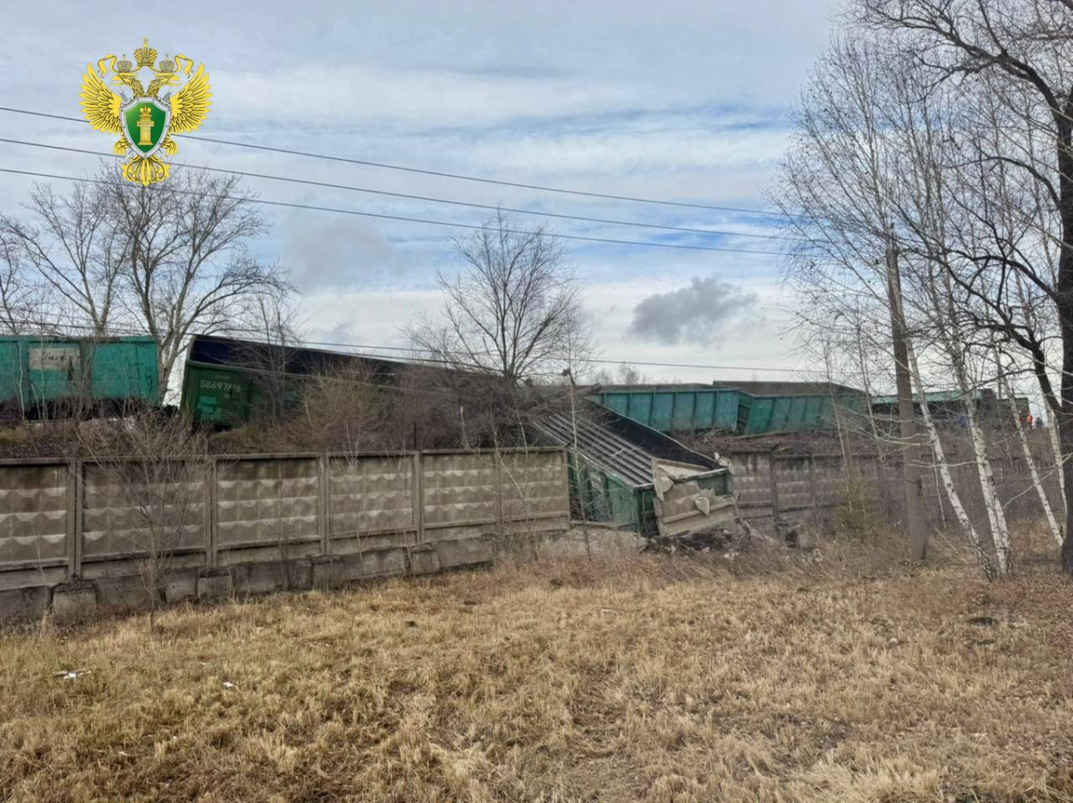 В Челябинске сошли с рельсом 19 вагонов с металлопрокатом*