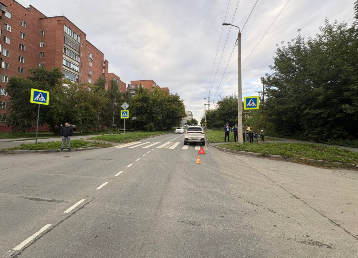 В Челябинске иномарка сбила восьмилетнего мальчика на самокате*