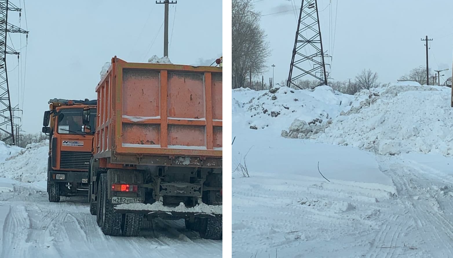 Очередную незаконную снегосвалку нашли в Челябинске