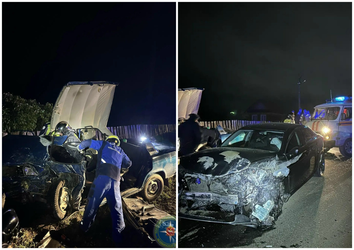 Двух парней «вырезали» из ВАЗа после жесткой аварии в Усть-Катаве*