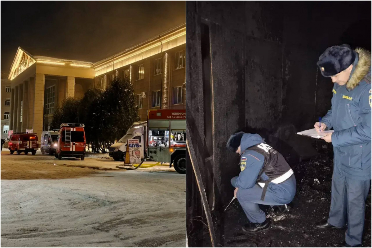 В челябинском ДК железнодорожников сгорела выставка с шубами*