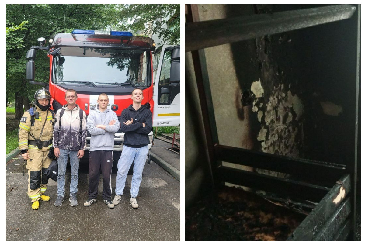 В Челябинске прохожие самостоятельно потушили горящую квартиру*