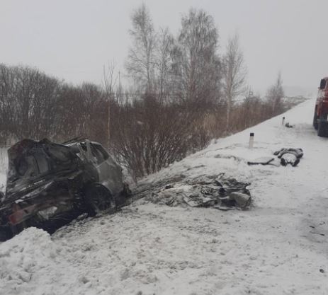 В смертельном ДТП на трассе в Челябинской области вспыхнула иномарка