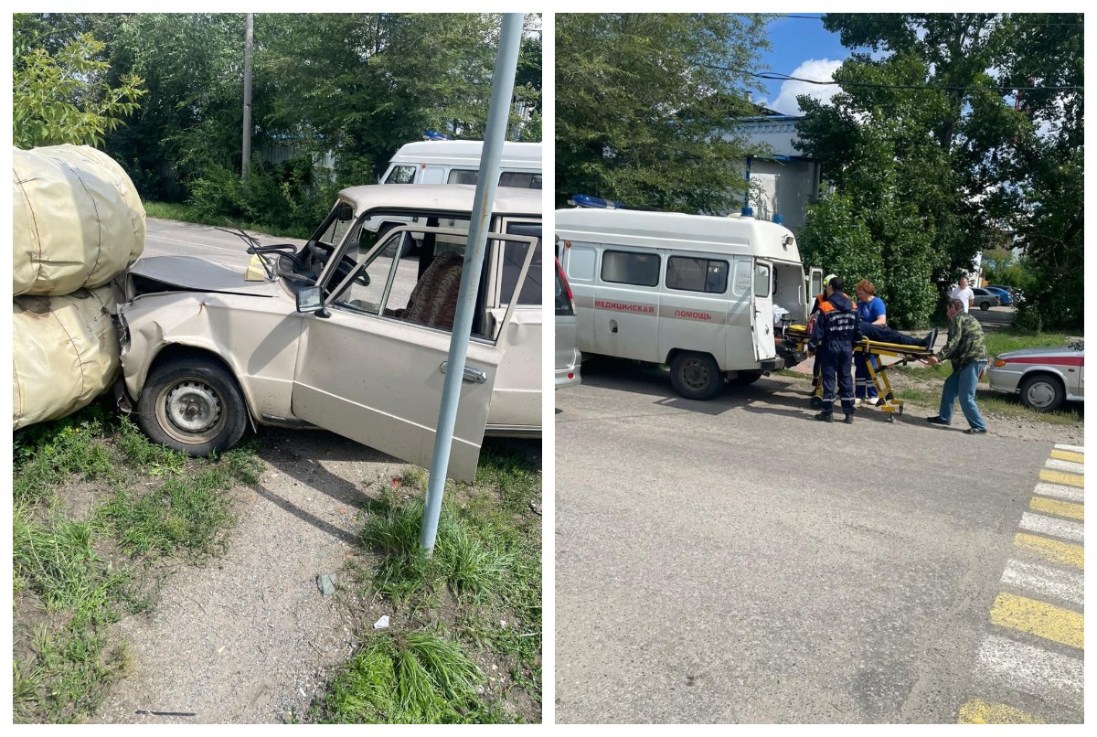 Автомобиль протаранил трубы теплотрассы в Челябинской области*