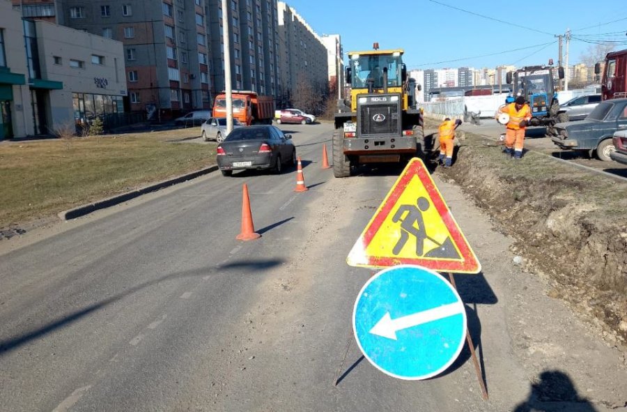 На «северке» в Челябинске ограничили движение из-за ремонта дороги