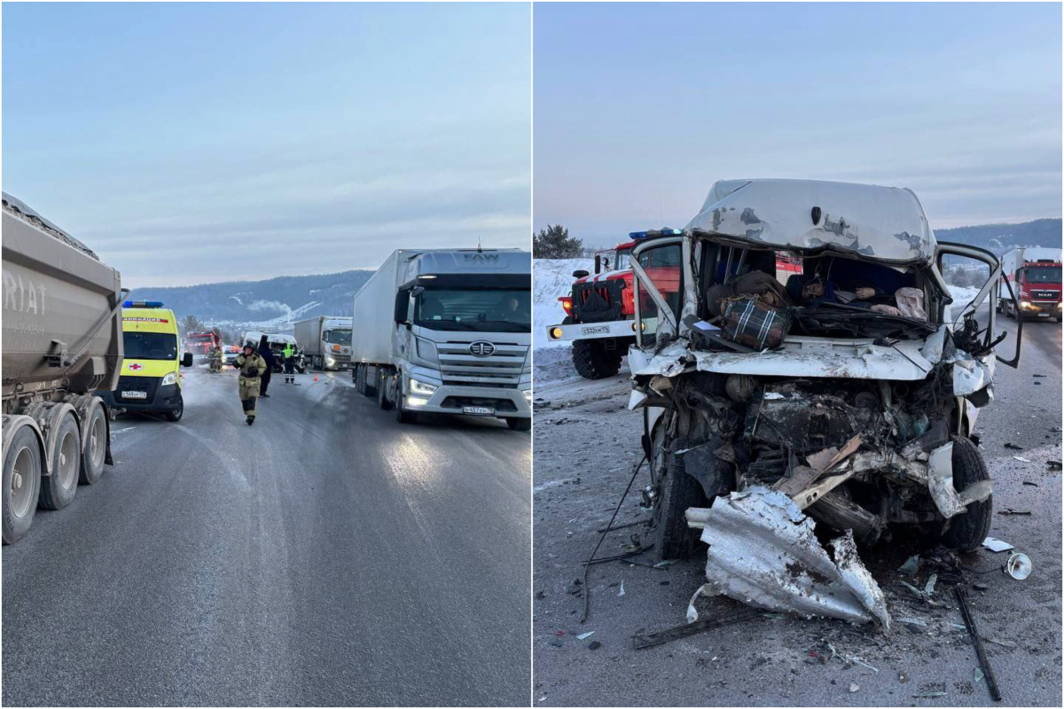 Водитель автобуса погиб в аварии с грузовиком на трассе М-5 в Челябинской области*