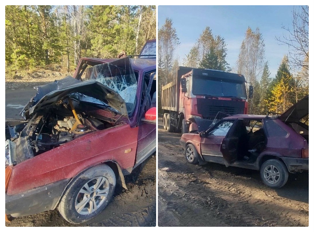 Пьяный водитель отправил машину с ребенком под самосвал в Челябинской области*