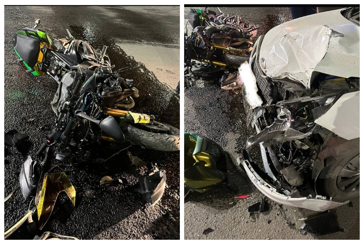 Мотоцикл разнесло на части при столкновении с Kia в Челябинске*