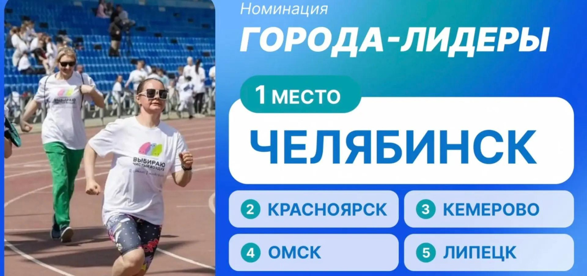 Челябинск снова стал победителем акции «Выбираю чистый воздух»*