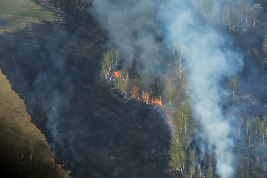 На 198 гектаров разошелся торфяной пожар в Челябинской области