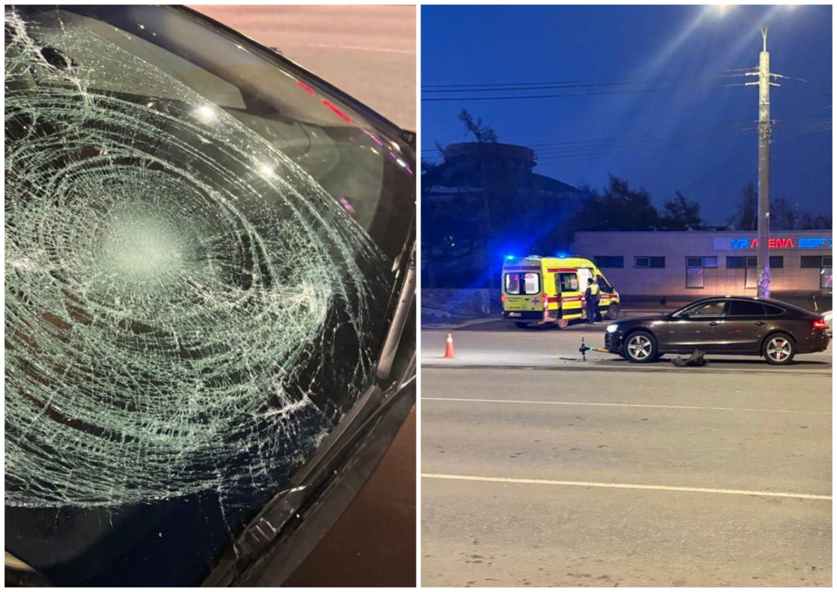 Водитель Audi сбил выехавшего на переход челябинца на электросамокате*