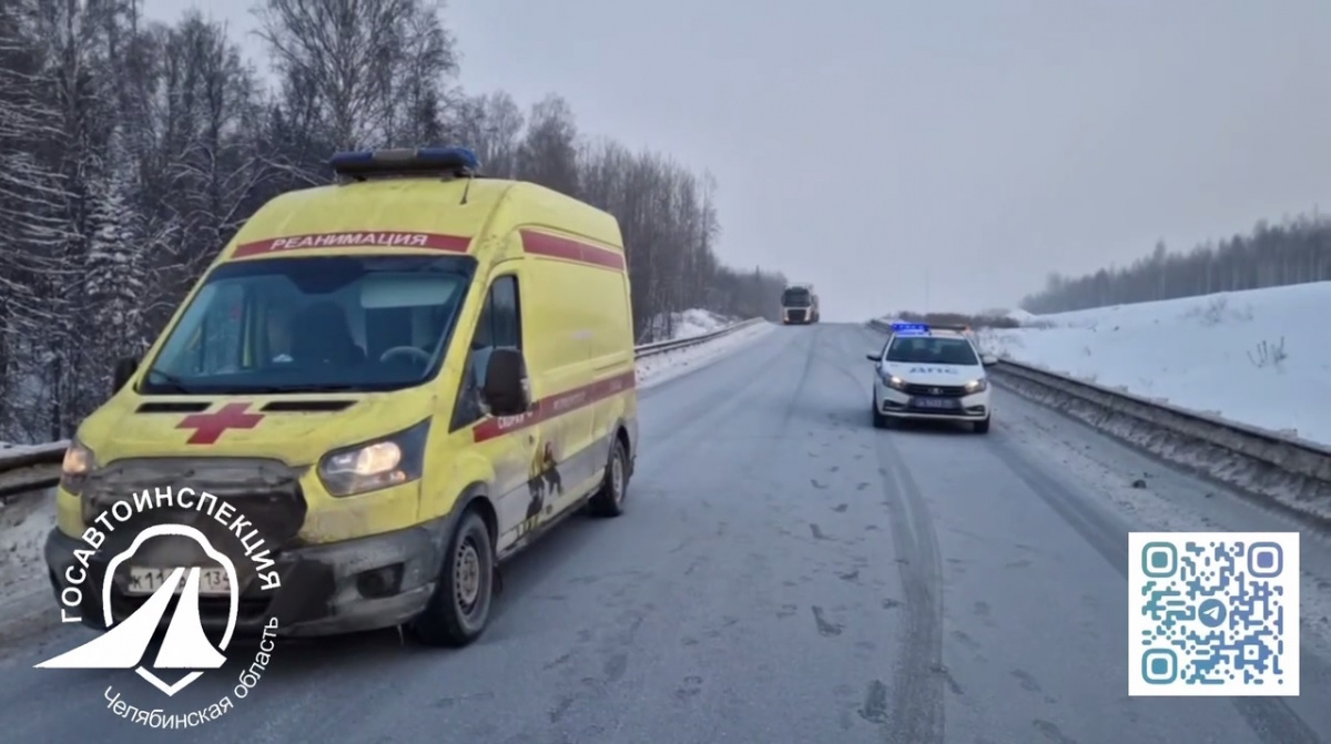 ДТП с тремя грузовиками перекрыло проезд по М5 в Челябинской области*