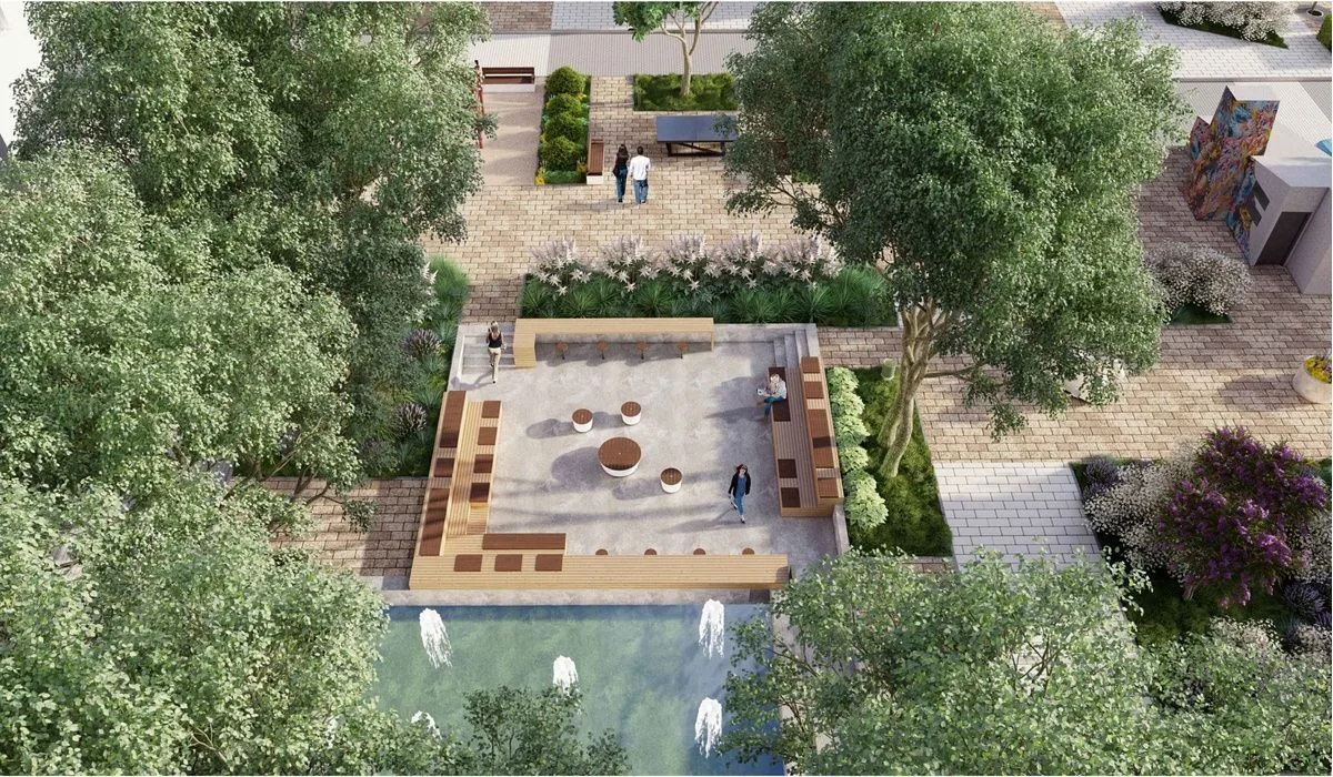 «Карманный» сквер с фонтаном и амфитеатром появится в Челябинске*