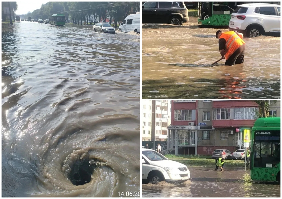 В Челябинске ликвидируют последствия мощного ливня: красноречивые снимки*