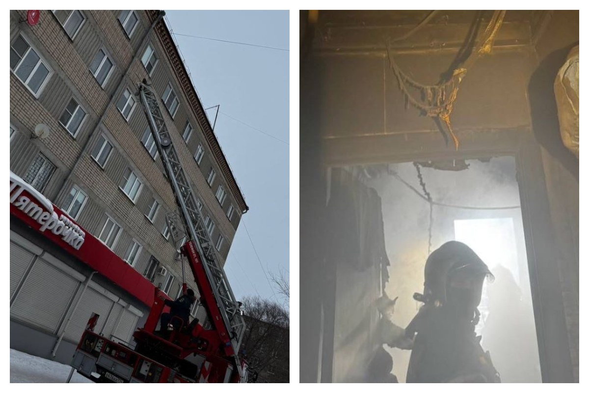 Мужчина погиб во время пожара в пятиэтажке под Челябинском*