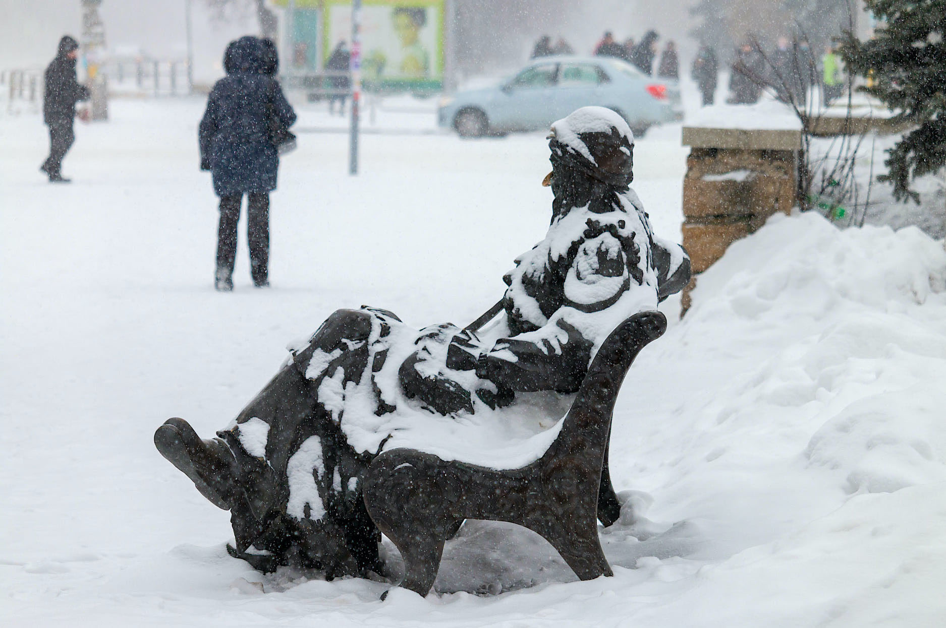 Первый снегопад прошел в Челябинске в 2021 году