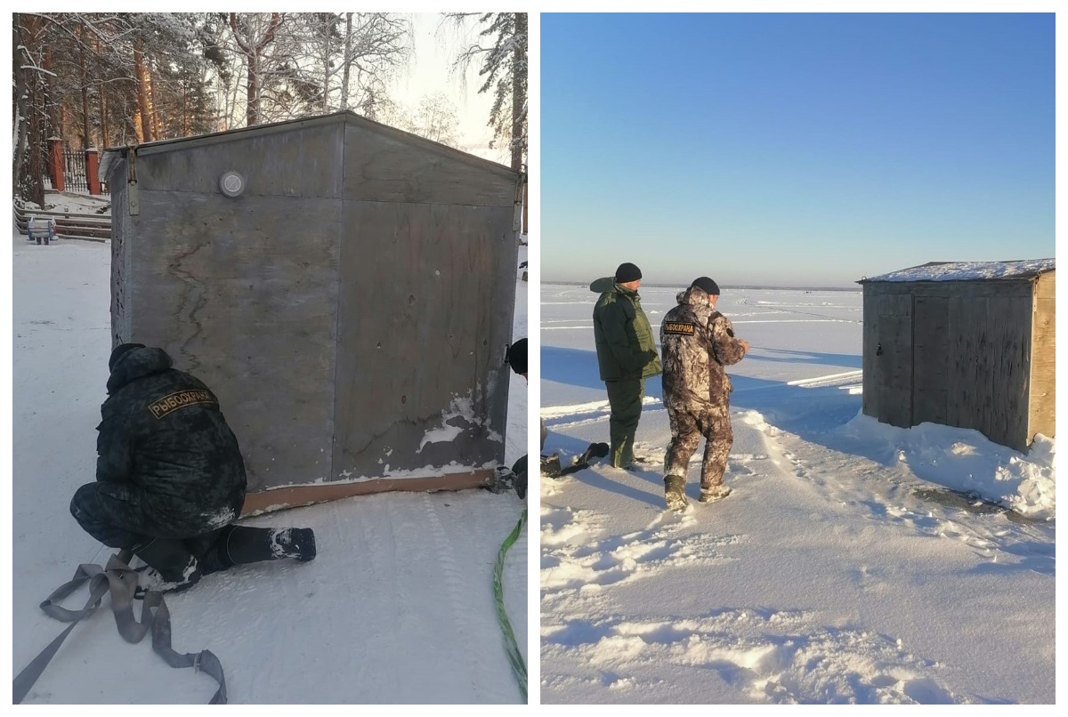 Пять незаконных рыбацких домиков убрали на Увильдах*