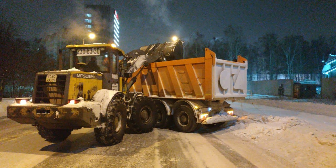 Из Челябинска за ночь увезли более 3,5 тысяч тонн снега