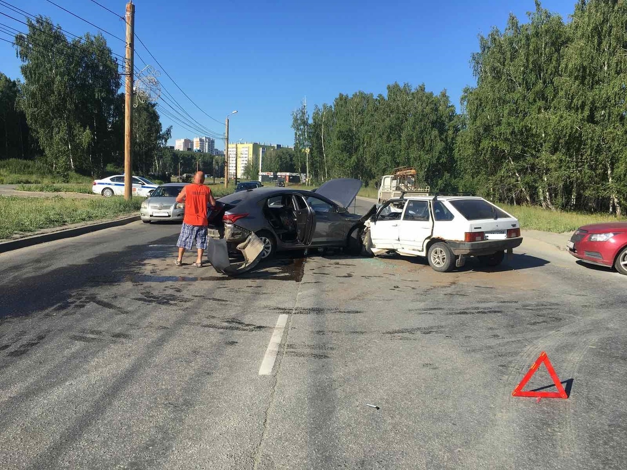 В Челябинске случилось тройное ДТП, есть пострадавший