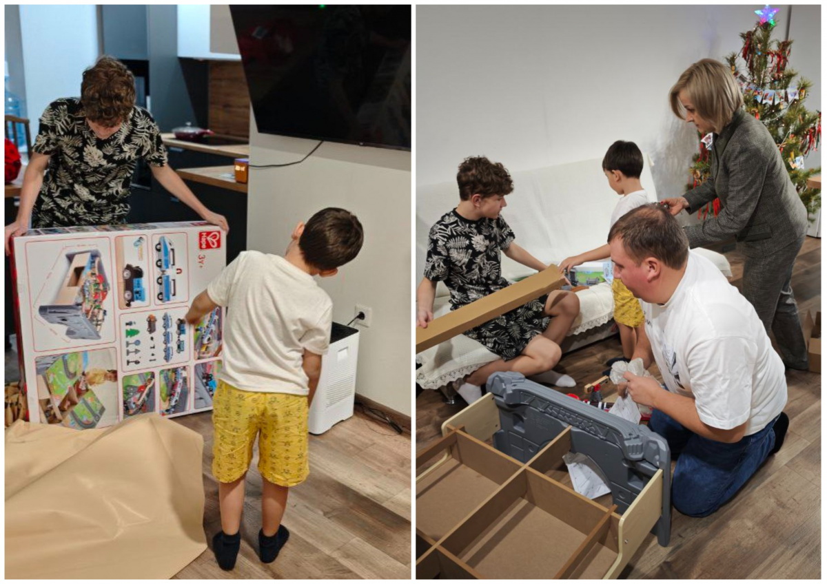 Министр ЖКХ принесла пятилетнему челябинцу подарок с него размером*