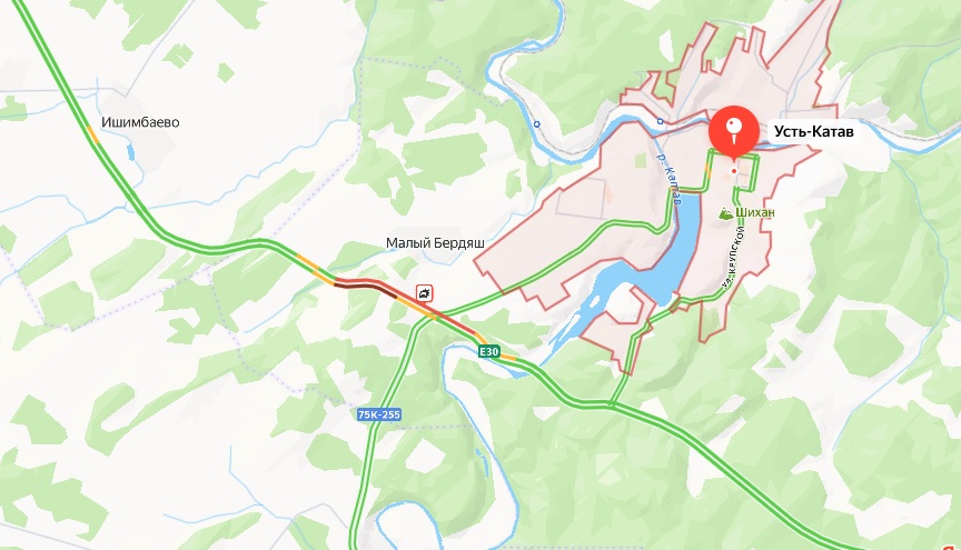 Скриншот с сервиса Яндекс Пробки затор.jpg