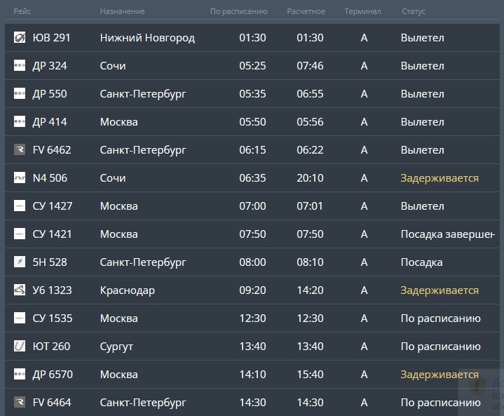 Скриншот с онлайн-табло аэропорта имени Курчатова вылет.jpg