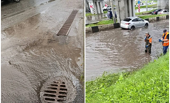 В Челябинске оперативно устранили подтопление из-за мощного дождя