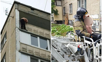 В Челябинске спасли застрявшего на высоте 10 этажа мужчину