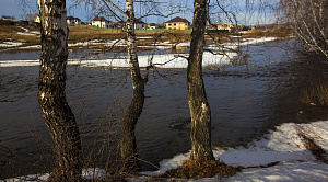 В Сосновском районе Миасс вышел из берегов