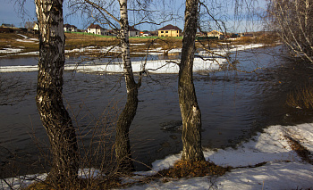В Сосновском районе Миасс вышел из берегов