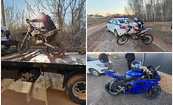 Под Челябинском за день поймали пьяного мотоциклиста и двух подростков на питбайках