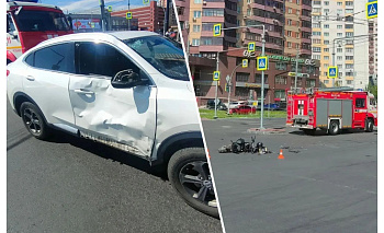 Два человека пострадали в ДТП с Haval и электровелосипедом в Челябинске