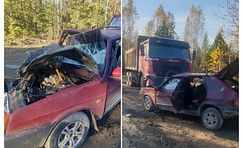 Пьяный водитель отправил машину с ребенком под самосвал в Челябинской области