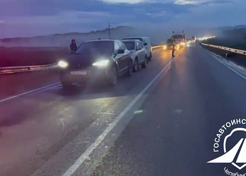 На трассе М5 под Миассом ввели реверс из-за столкновения трех машин