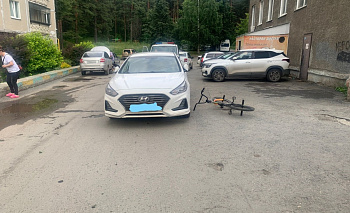 В Миассе иномарка сбила ребенка на велосипеде