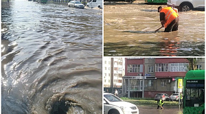 В Челябинске ликвидируют последствия мощного ливня: красноречивые снимки