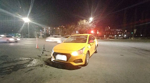 Самокат и такси не поделили перекрёсток в Челябинске