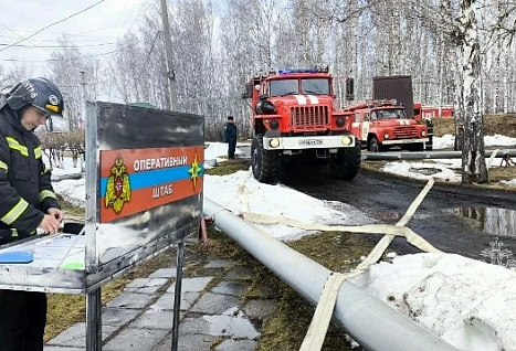 Спасатели защитили детский лагерь от лесного пожара в Челябинской области