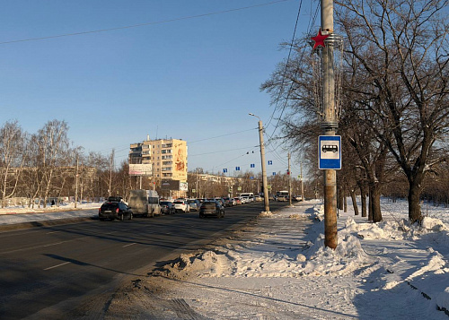 На проспекте в Челябинске появились временные остановки для спецавтобуса