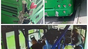 Появилось видео ДТП с двумя автобусами в Челябинске