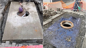 «Ростелеком» спустя четыре дня начал заделывать провал в центре Челябинска