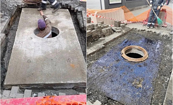 «Ростелеком» спустя четыре дня начал заделывать провал в центре Челябинска